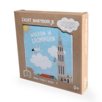 Libro suave para bebé Groningen 100 % algodón suave y fabricación justa para venta al por mayor de NOOX City Kids
