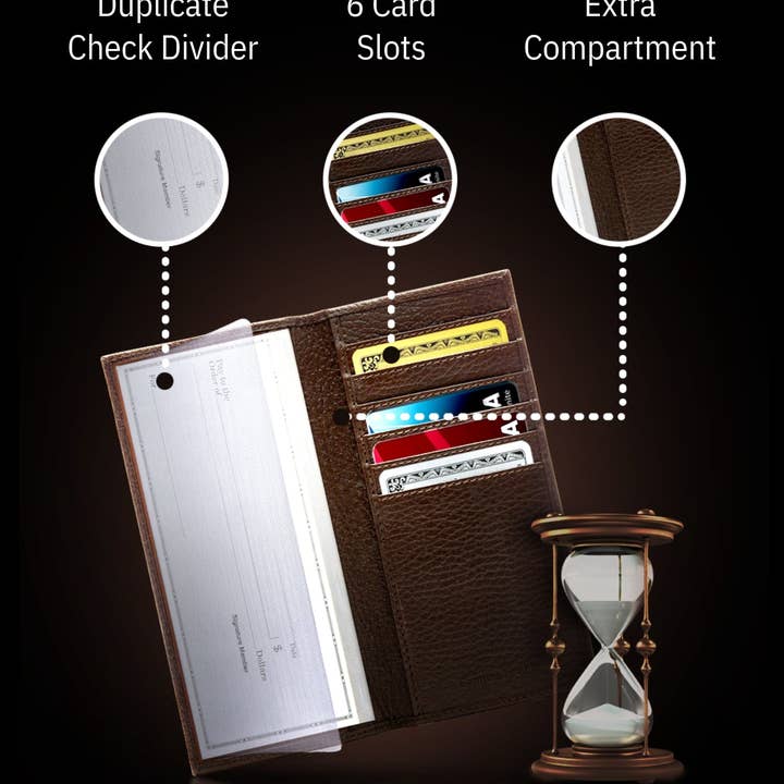 Access Denied Accessories - Wholesale Wallet - Unisex - Genuine Leather Checkbook Cover For Women &Men RFID Blocking62