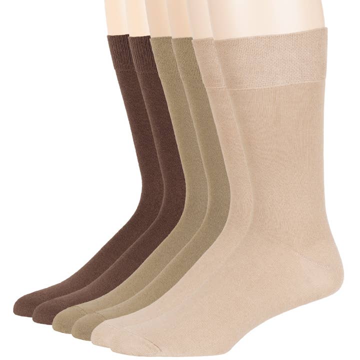 Men's Cotton Dress Crew Socks - 6 Pack - A06 for wholesale by 7Bigstars Kingdom