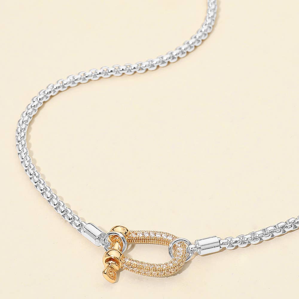 VAINON】 Destroyed Carabiner Necklace VAINON Destroyed Carabiner