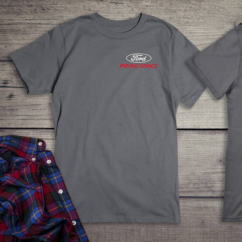 Artopia - Wholesale Screen Printed T-Shirt - Unisex - Ford Racing Logo With Crest T-Shirt6