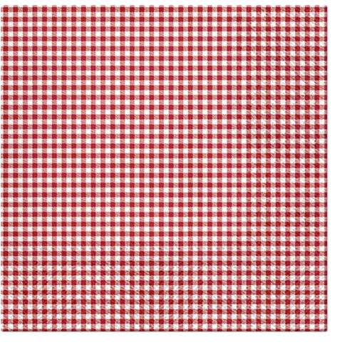 European Excellency - Wholesale Disposable Napkin - Petit Check Red Lunch Napkins - Christmas Paper Napkins