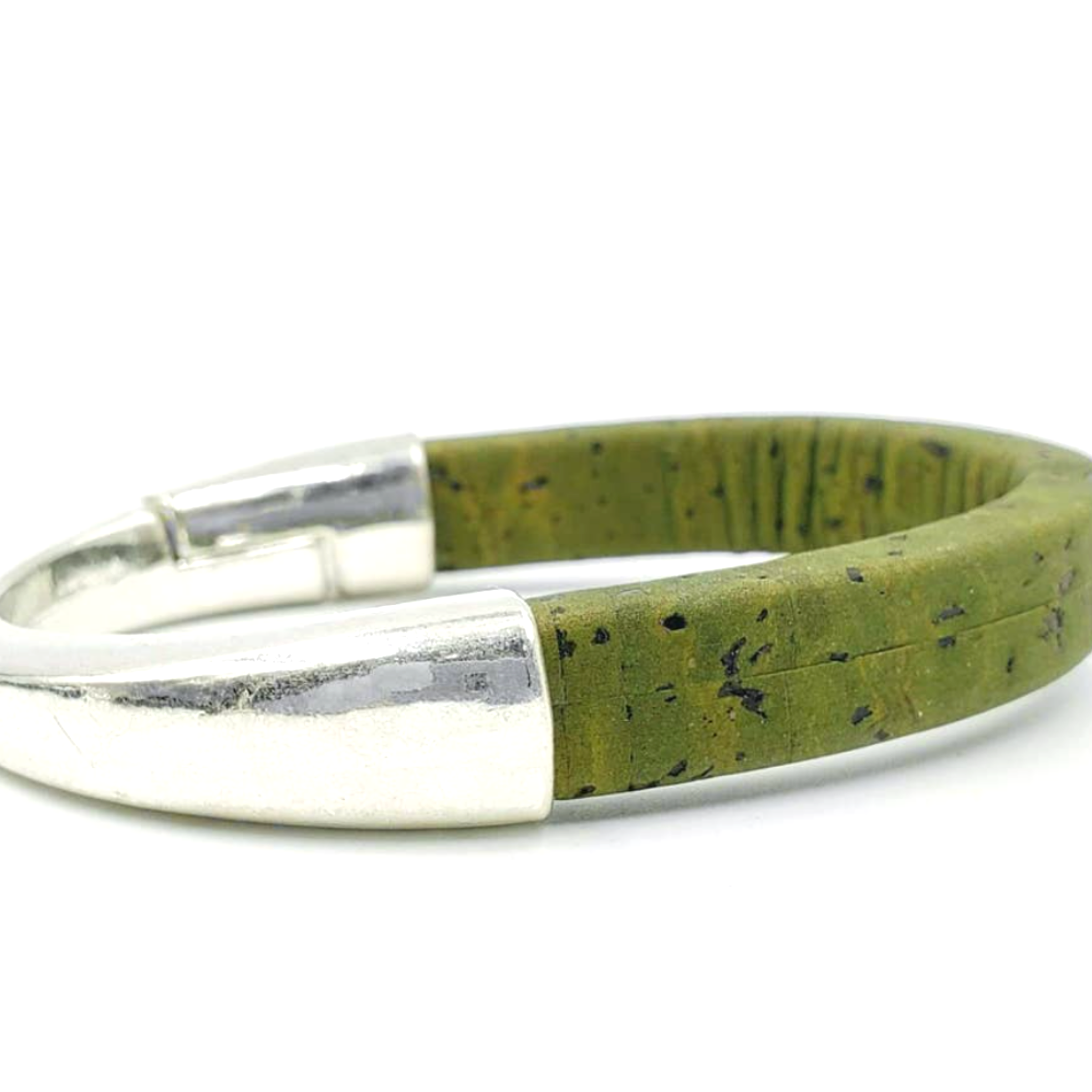 Gem Lounge Jewelry – Großhandel Manschettenarmband – Wählen Sie Ihre Farbe: Kork Silber Armreif1