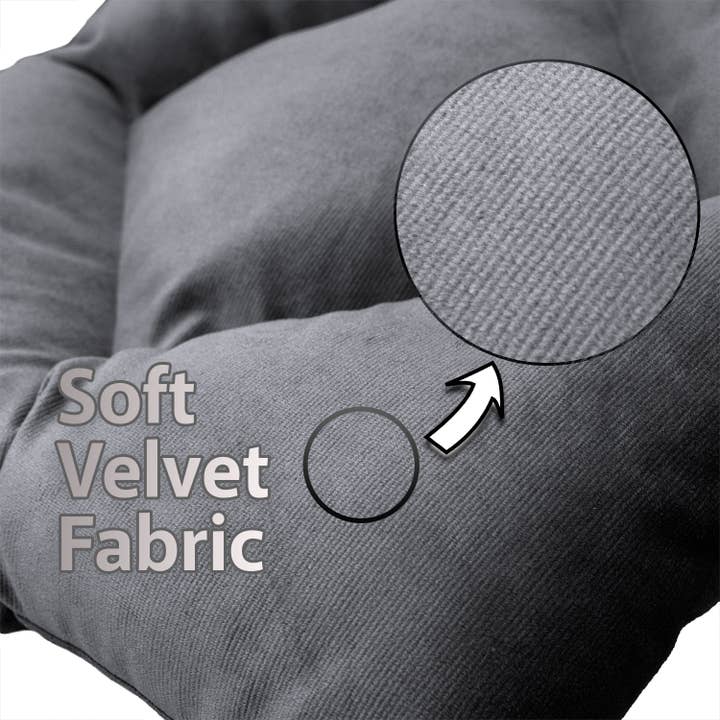 CASASRO - Venta al por mayor Cojines para sillas - CASASRO® Cojines para sillas de comedor | Juego de 4 de 40x40 cm | Tela de terciopelo suave lavable en 9 colores | Cojines con lazos para sujetar39