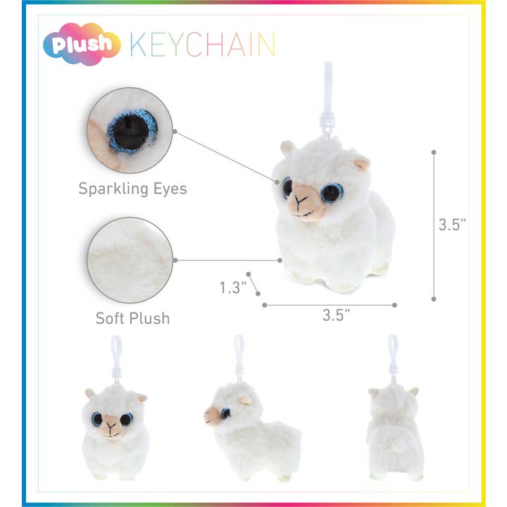 Cota Global - Wholesale Stuffed/Plush Toy - Kids & Baby - Big Eye Keychain - Llama1