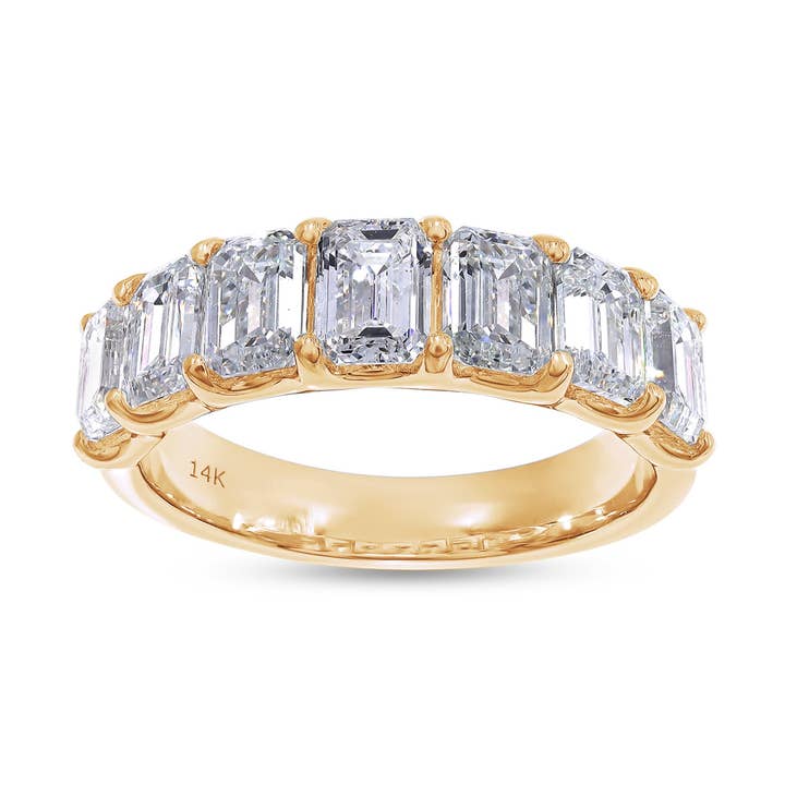 Anello Mama Band - Oro Massiccio 14K con Diamanti Coltivati in Laboratorio per la vendita all'ingrosso da parte di Lolovivi Jewelry