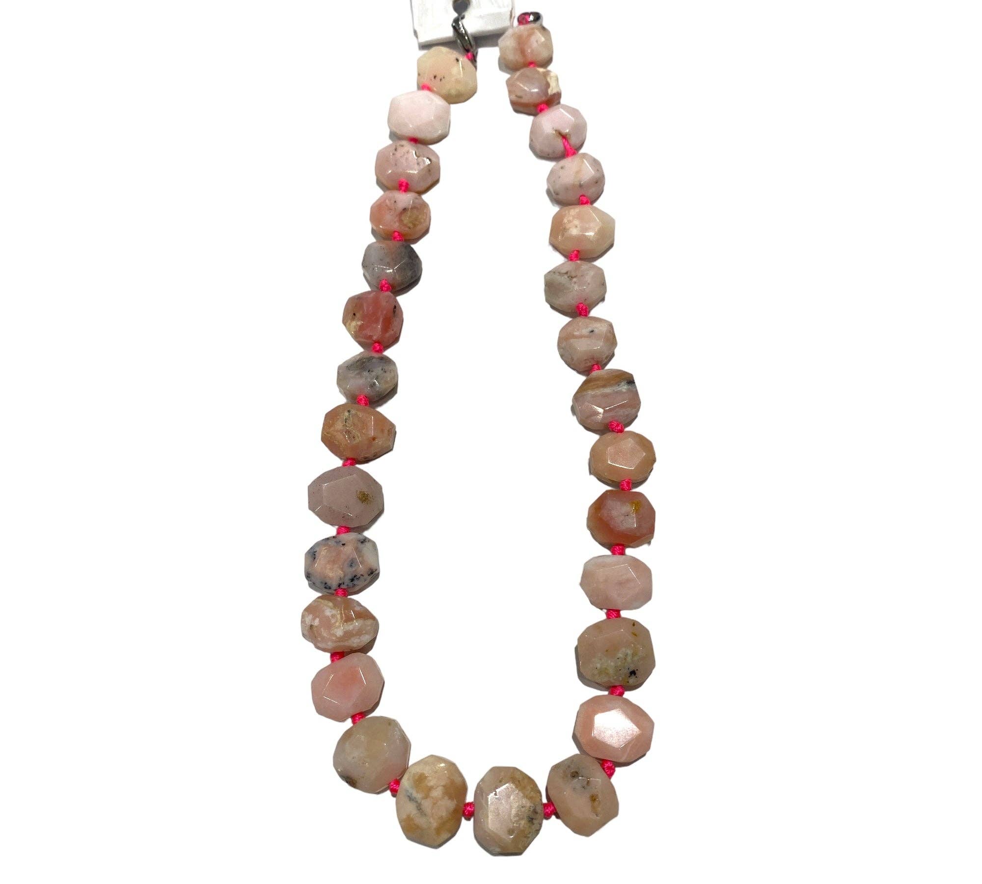 Foliesbijoux - Wholesale Beaded/Pearl Necklace - Andean pink opal necklace0