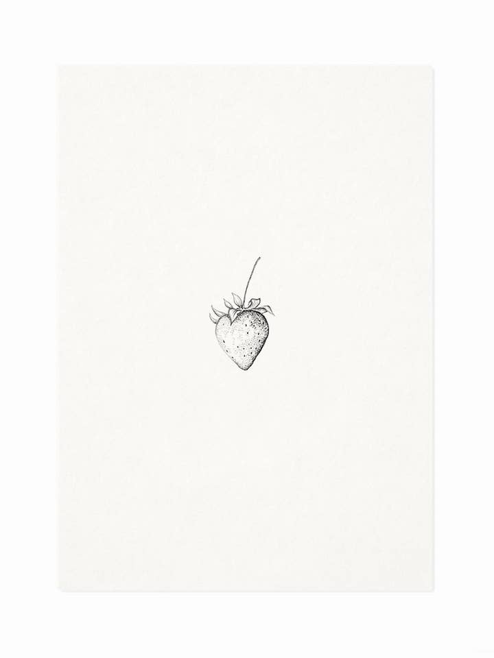 Strawberry card for wholesale by Lineea Studio