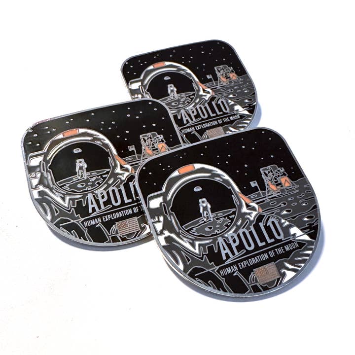 Apollo Enameled Pin from the Giant Leaps in Space Series for wholesale by Chop Shop Store