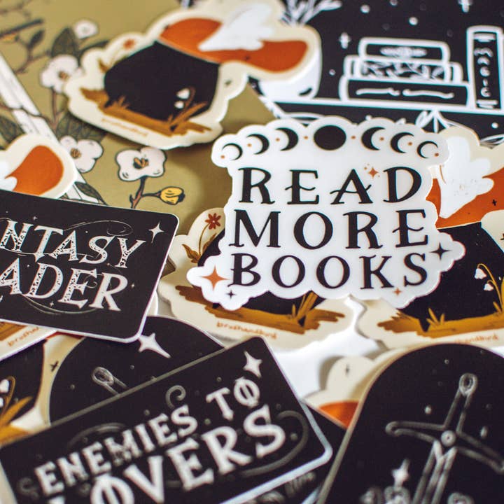 Brush + Bird Paper Co. - Wholesale Sticker - Fantasy Sword Sticker | Black and White Vinyl Kindle Sticker4