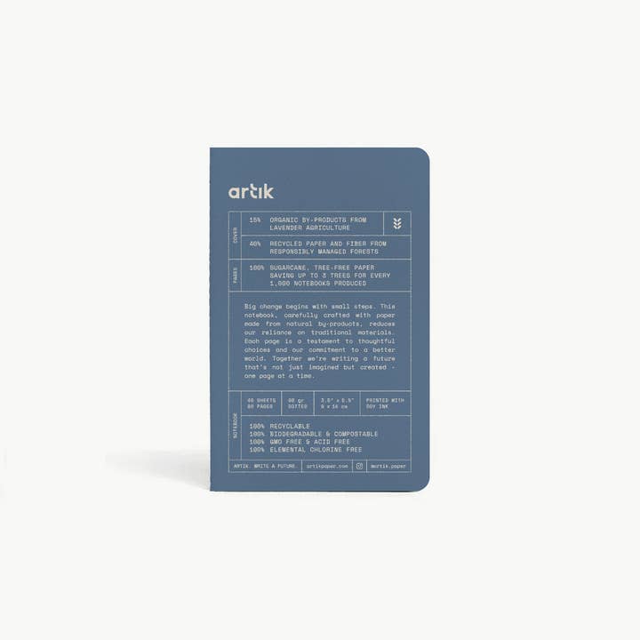 Artık - Wholesale Notebook - Artik Pack Of 3 Pocket Singer Sewn Notebooks Dotted Lavender