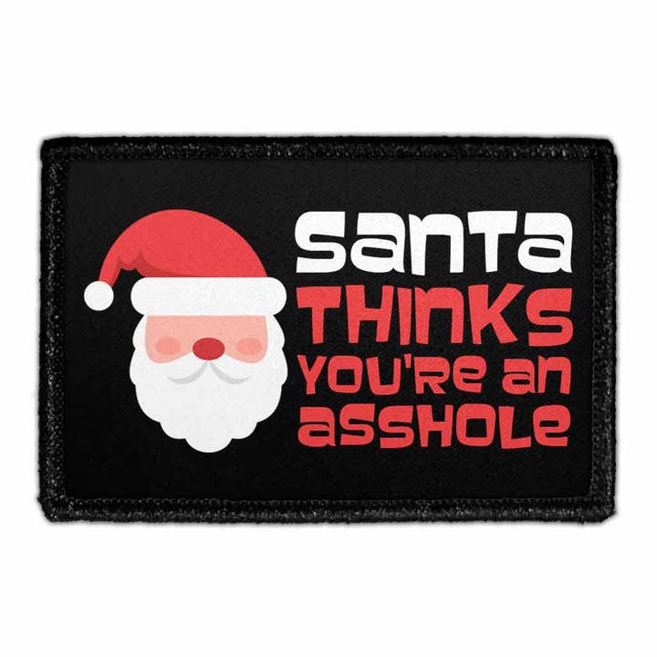 Santa Think You're An Asshole - Removable Patch for wholesale by Pull Patch