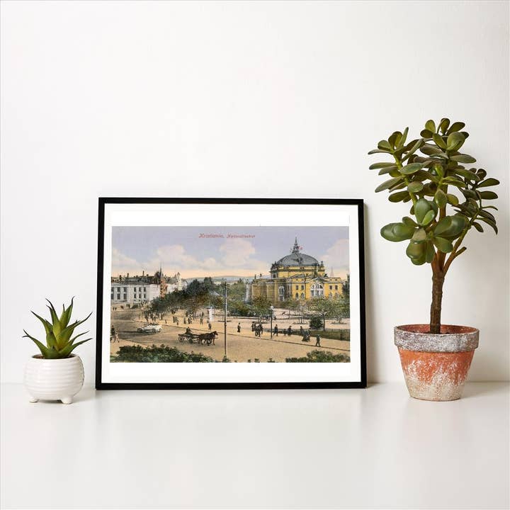 Found Image Press - Vendita all'ingrosso Stampa artistica - Stampa d'Arte MF-107 Vecchia Veduta di Oslo, Norvegia1