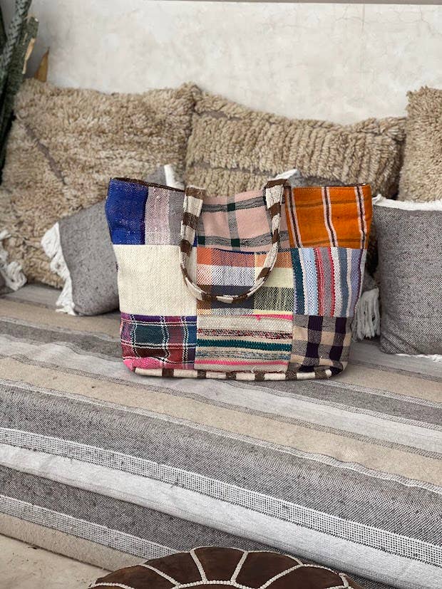 NOMAD BY LIV - Wholesale Grocery/Shopping Bag - Marokkaanse kilim shopping bag, colorful6