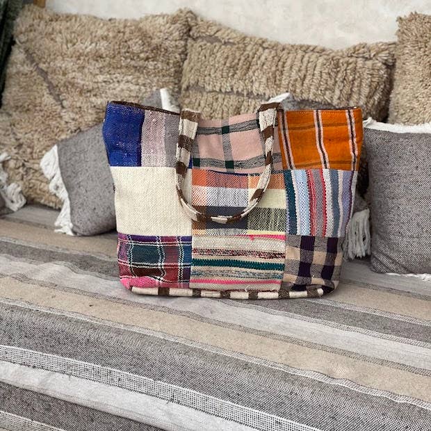 NOMAD BY LIV - Wholesale Grocery/Shopping Bag - Marokkaanse kilim shopping bag, colorful8