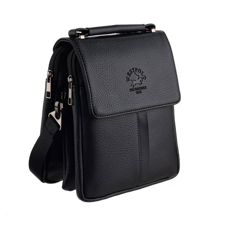 Bolso de mano y hombro de cuero genuino Westpolo - Negro para venta al por mayor de WESTPOLO
