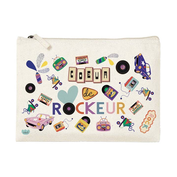 Valigia rettangolare PM (20x13 cm) - Coeur de rocker per la vendita all'ingrosso da parte di Hirondelle & Cie