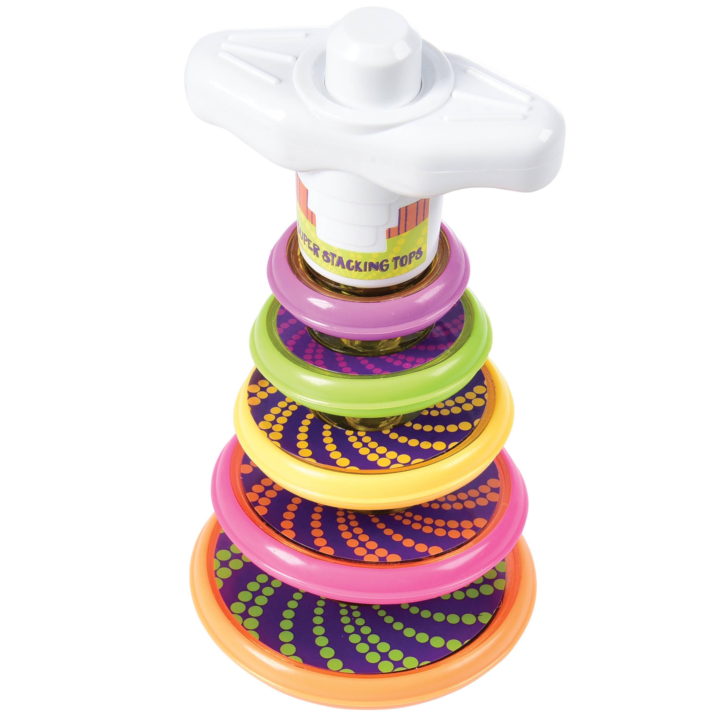 US Toy Company - Wholesale Toy Set - Kids - Stacking Spin Tops 12-unit case pack2