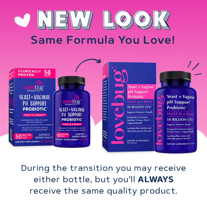 LoveBug Probiotics - Wholesale Oral Supplement/Vitamin - Yeast & Vaginal pH Support Probiotic Oral Supplement6