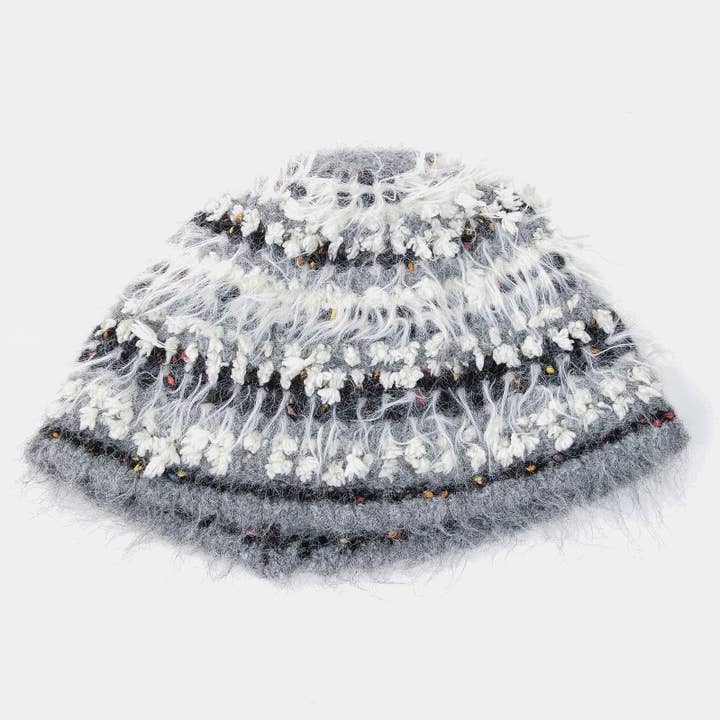 Mixed Textured Fur Beanie for wholesale by Collections by Fame Accessories