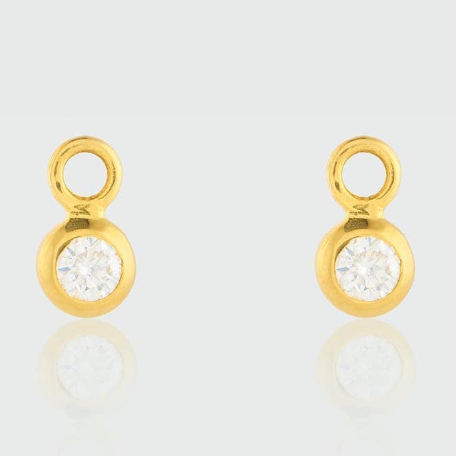 Hampton Moissanite & Gold Vermeil Interchangeable Gemstone Drops for wholesale by Auree Jewellery