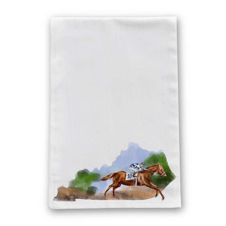 Torchon Derby Horse Racing Kentucky Shape V2 pour la vente par Barrel Down South