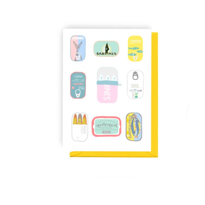 Sardine Love - Illustrated Love Card for wholesale by Olive and Clive