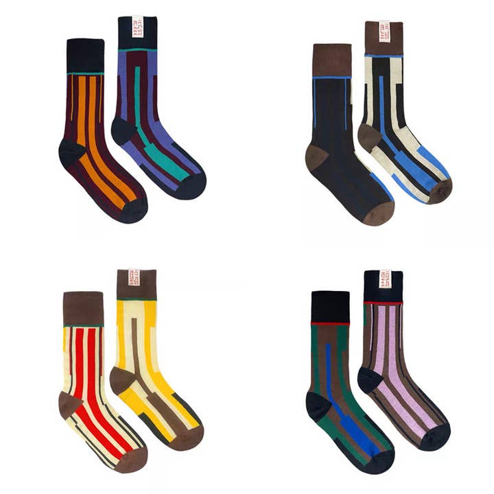 Tourtiwi - Wholesale Socks - Unisex - Colorful patchwork personalized mid-tube cotton socks7