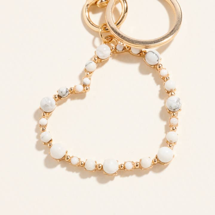 Designature New York - Wholesale Keychain - Women's - Valentines Heart Shaped Semi Precious Keychain3