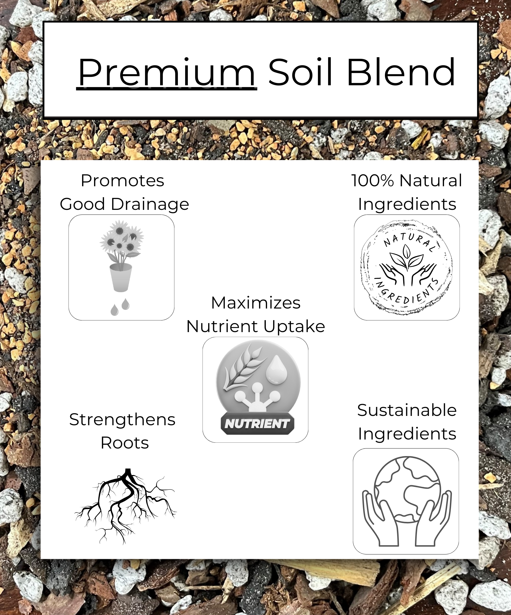 Happy Bunny Farms - Vendita all'ingrosso Terriccio per piante/vasi - Terriccio Premium Bonsai Bliss per Alberi Bonsai, 2QT3