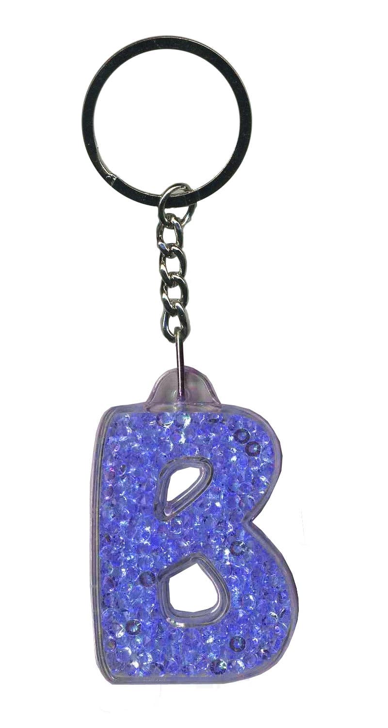 Instant Gifts International – wholesale Keychain – Women's – Itzy Glitzy Keyrings - Initial Letters19