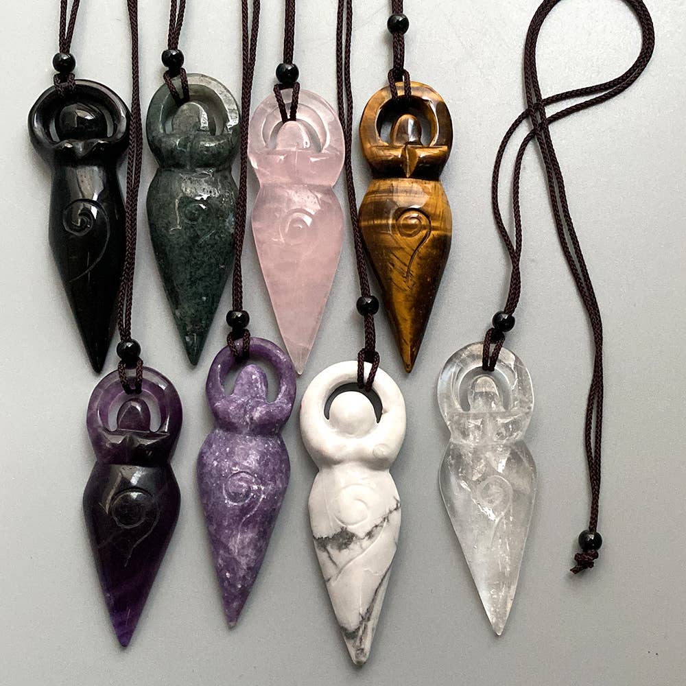 VIE – Engroshandel Halskæde med vedhæng – Vedhæng af Moder Jord-gudinde, 8x3 cm30