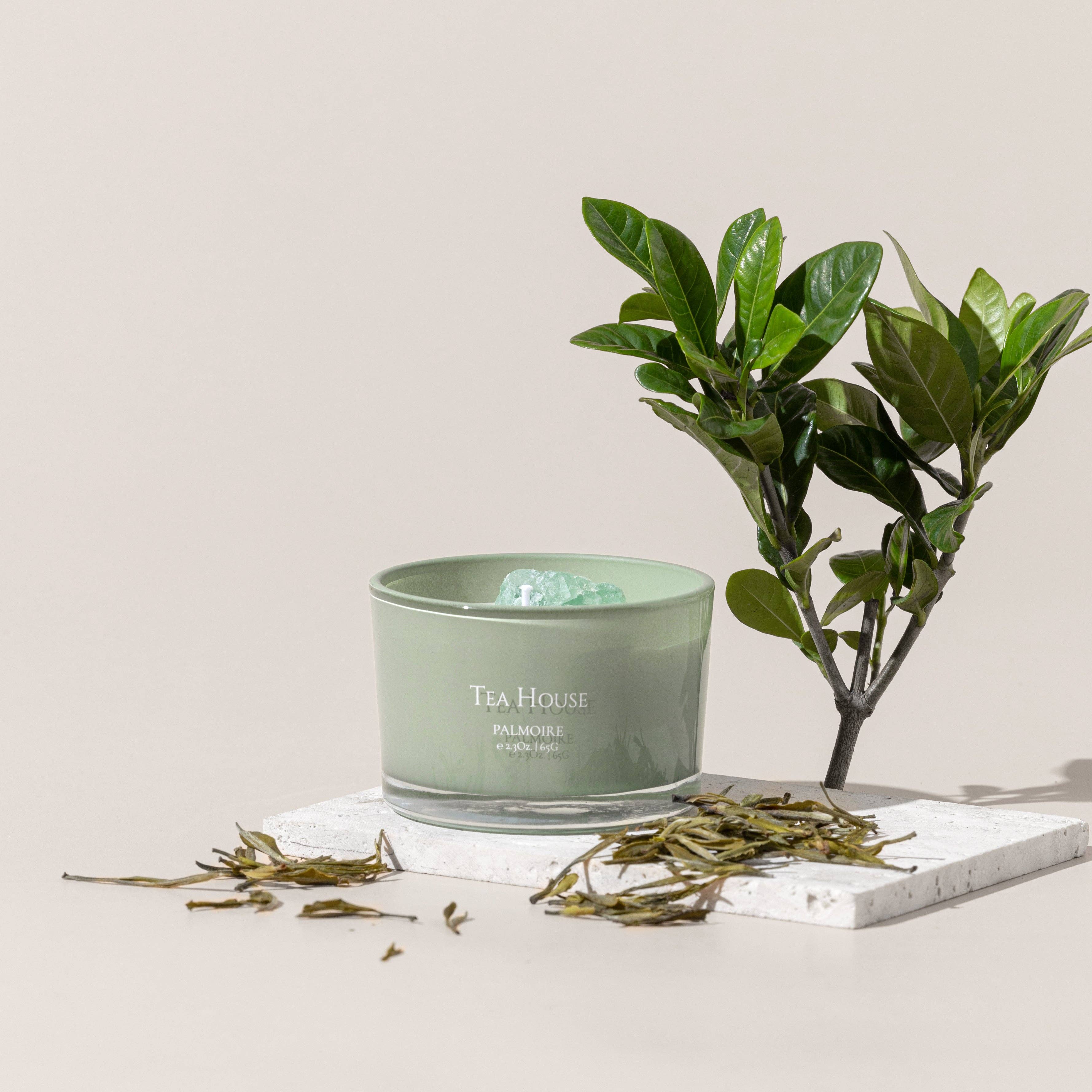 Palmoire Home Fragrance - Venta al por mayor Velas en tarros - Vela de cera de soja Tea House [té/jazmín/limón]1