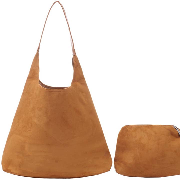 R-E3.1 BAG1022-001-2 PU Shopper Set Wildlederoptik 43 für den Großhandel von Menga Trading