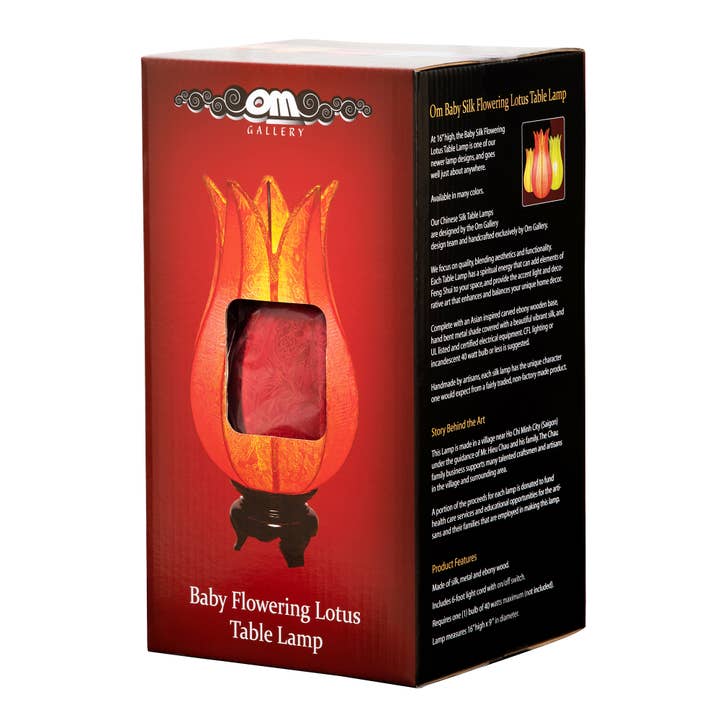 Om Gallery - Wholesale Accent/Desk Lamp - Baby Flowering Lotus Lamp - Purple