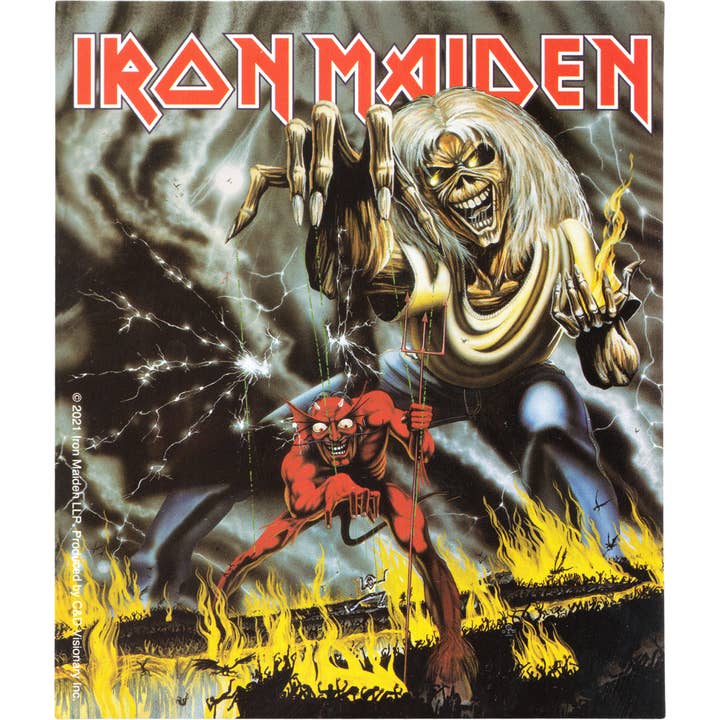 Sticker - Iron Maiden Number of the Beast Heavy Metal Music for wholesale by Square Deal Recordings & Supplies