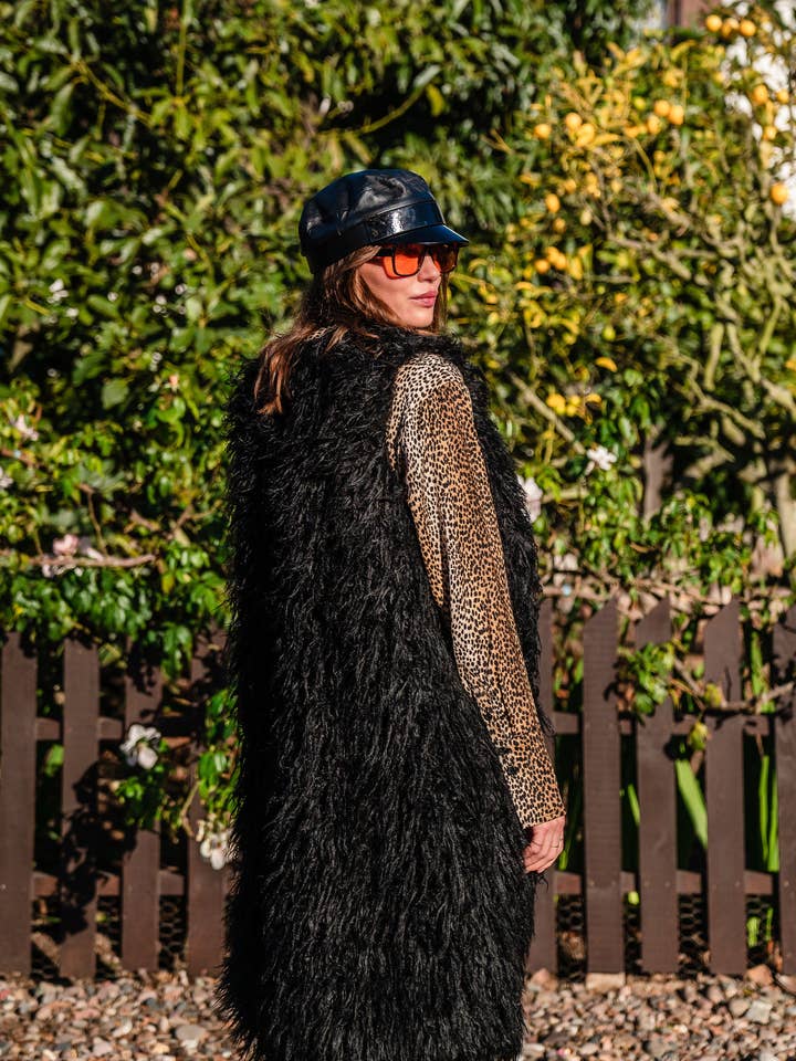 Genghis Faux Fur Vest for wholesale by Jennafer Grace