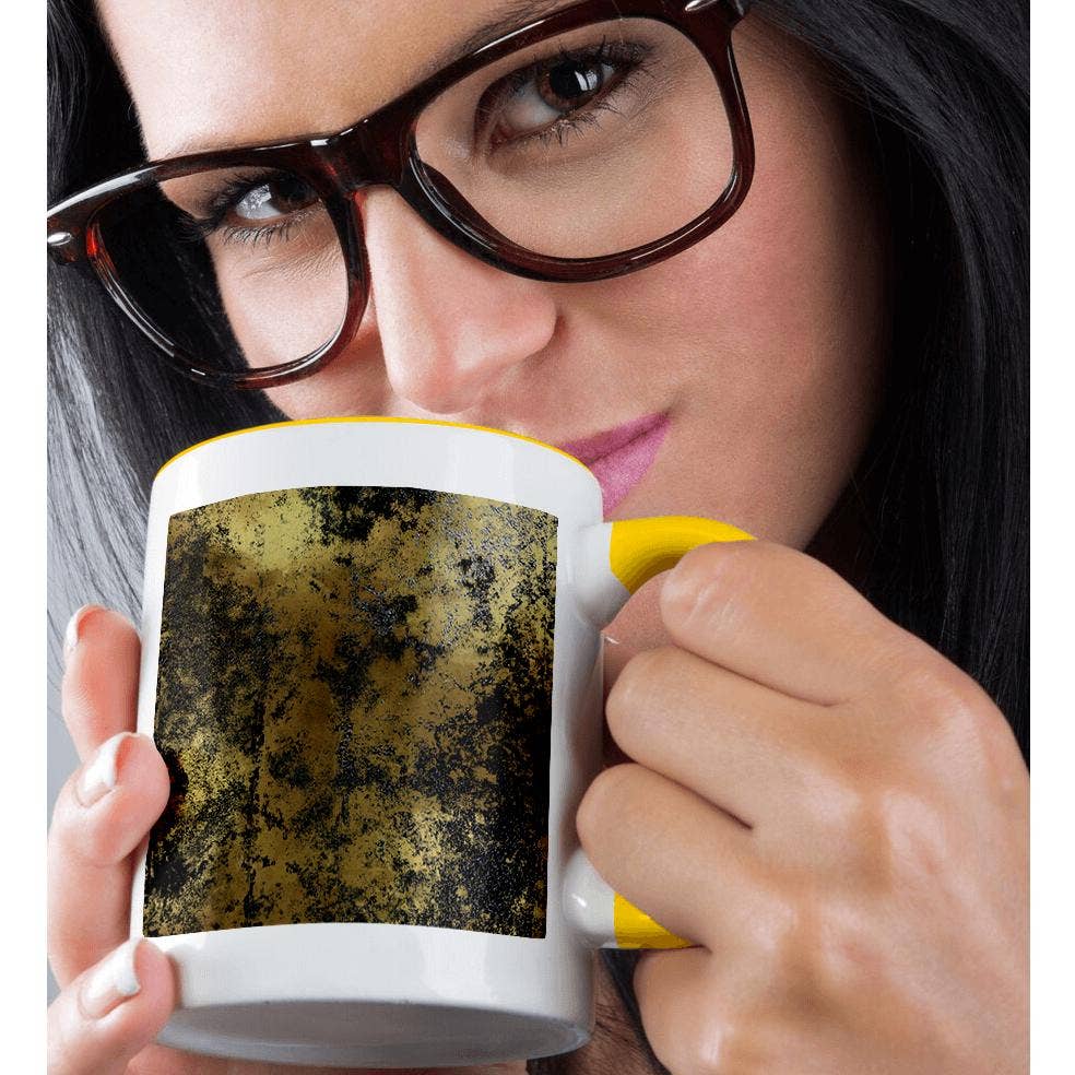 3dRose - Vendita all'ingrosso Tazza - 3dRose, Nero e Immagine di Oro Grunge, Tazza1