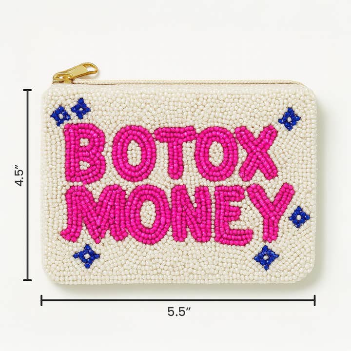 GiftsbyPR - Wholesale Coin purse – Women’s - Botox Money Coin Purse, Funny Beaded Purse, Botox Fund Pouch6
