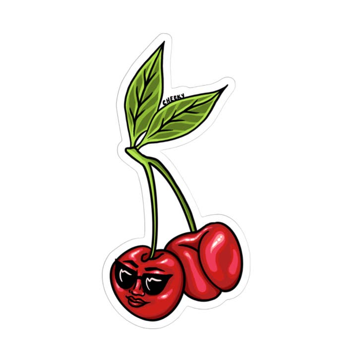 Cheeky Art Studio - Wholesale Sticker - Cherry Booty Vinyl Sticker6