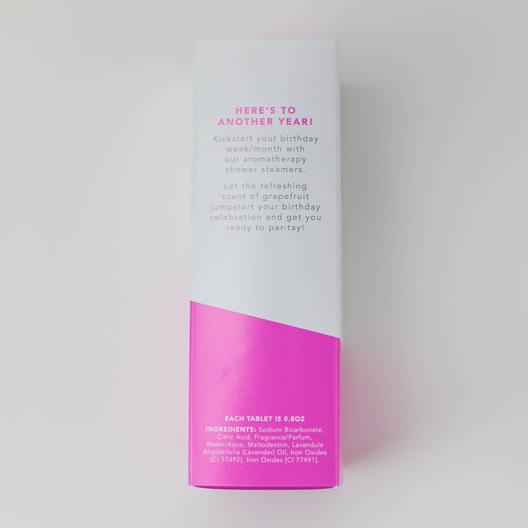 Chez Gagné - Vente Bombe de douche/galet bien-être pour la douche - Birthyay Babe - Diffuseurs aromatiques pour la douche parfum pamplemousse - Lot de 89