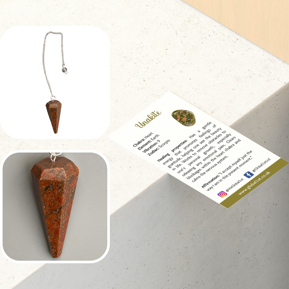 VIE – Engroshandel Meditationsudstyr – Pendul med kæde og 30 mm krystalsten60