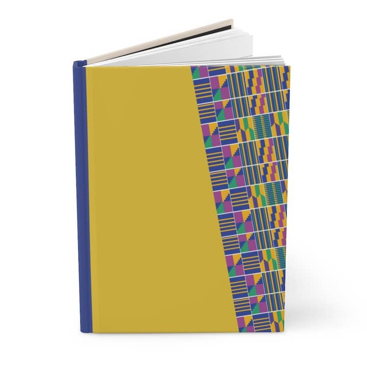 Caderno A5 Journal - Kente Blue | Capa dura fosca por atacado de The Copper Fruit