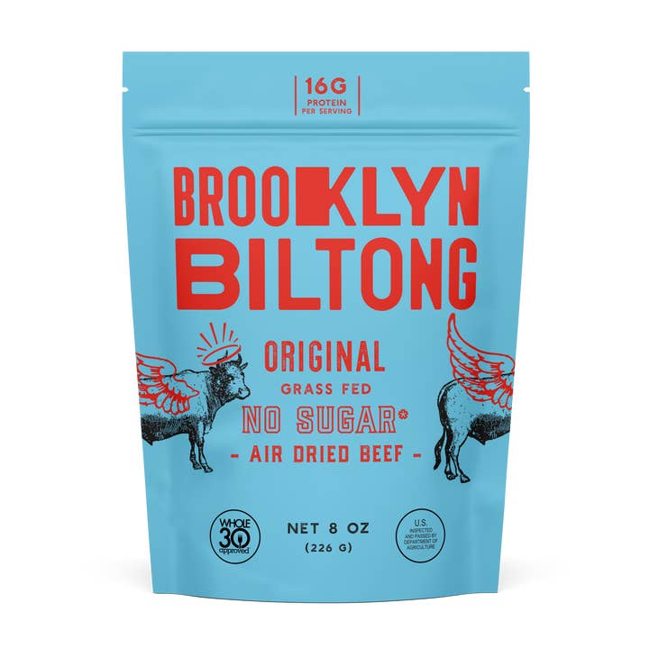 Brooklyn Biltong - Wholesale Jerky - 8oz Original Grass-Fed Zero Sugar Biltong Tender Jerky