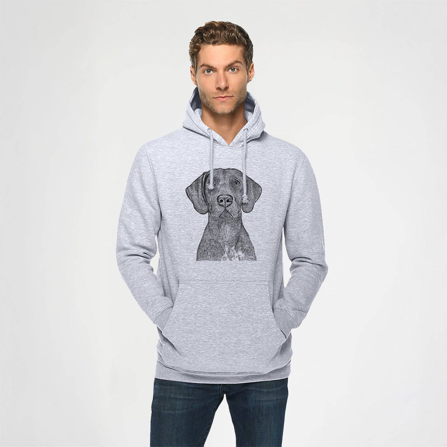 Inkopious - Wholesale Hoodie - Unisex - Lucifer the German Shorthaired Pointer- Heavyweight Fleece Hoodie4
