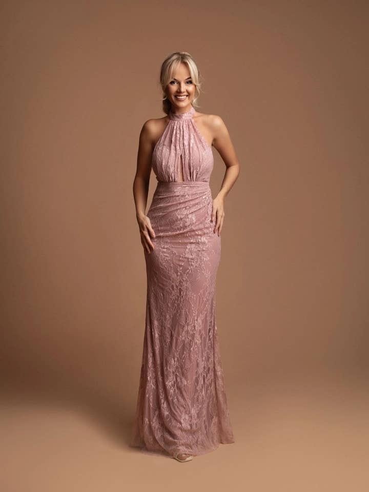 Eva & Lola - Epsilonn - Wholesale Gown - Women's - HM2457 - Long backless lace dress6