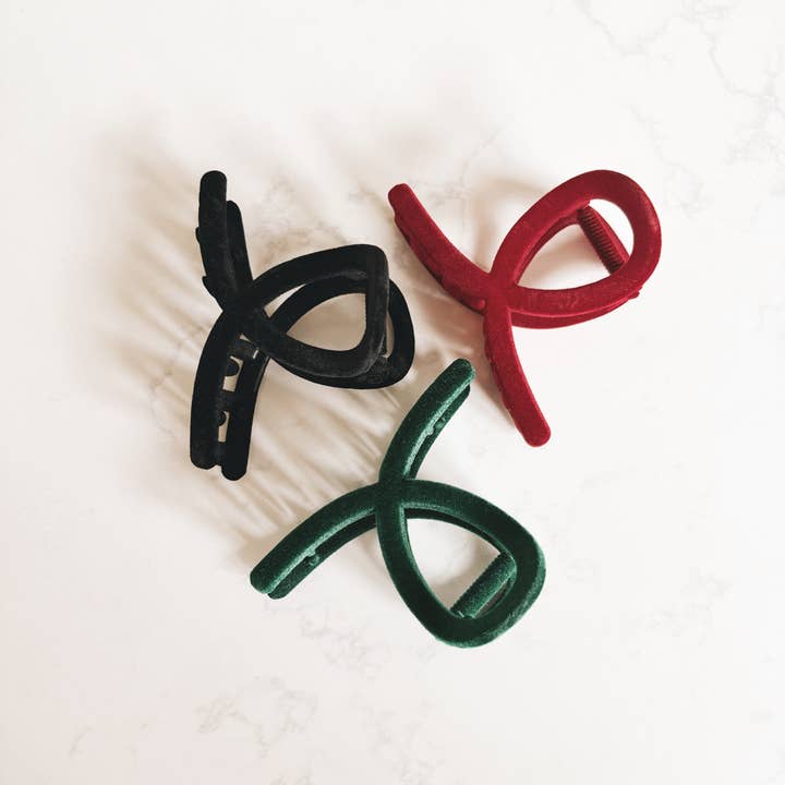 Kitten Claws Clips - Wholesale Hair Clip - Women's - Velvet Flocked Loop Claw Clip3