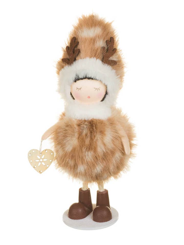 NEW-Sleepy Brown Puffball Fawn Girl Doll for wholesale by Starlight Collection