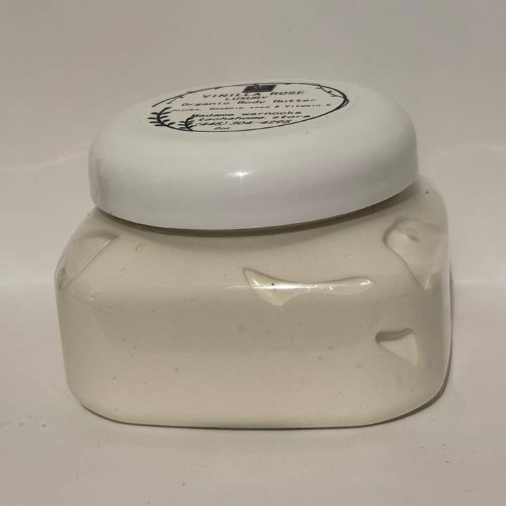 Vanilla Rose Organic Body Butter for wholesale by Madame Warnocks