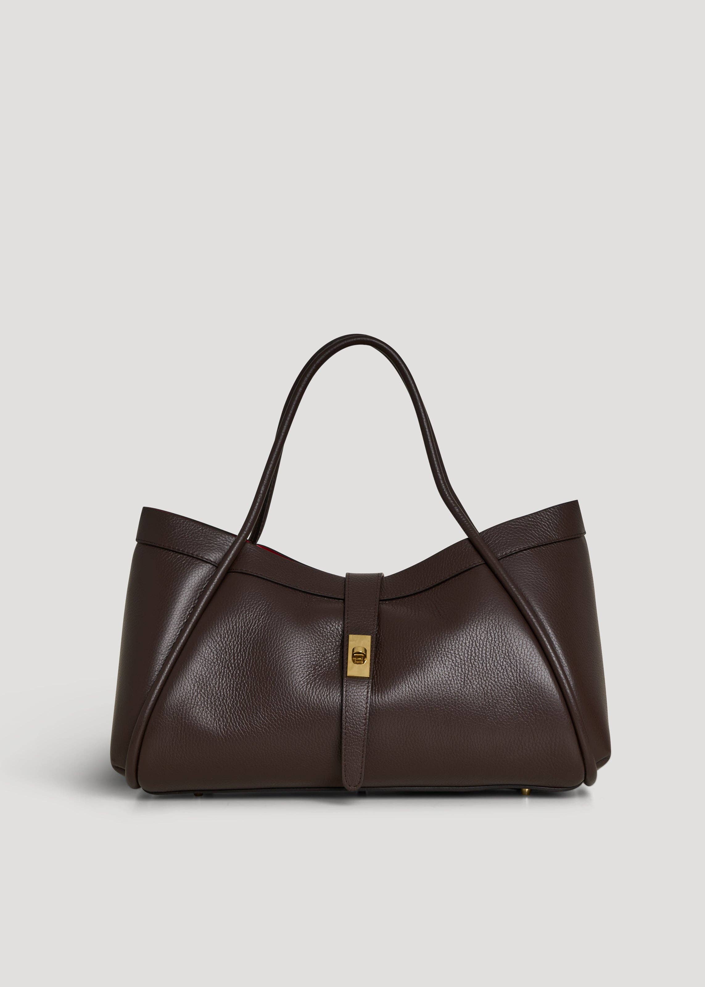 Voemièn - Wholesale Top Handle Bag - Women's - Mayfair Bag in Dark Brown Togo Leather